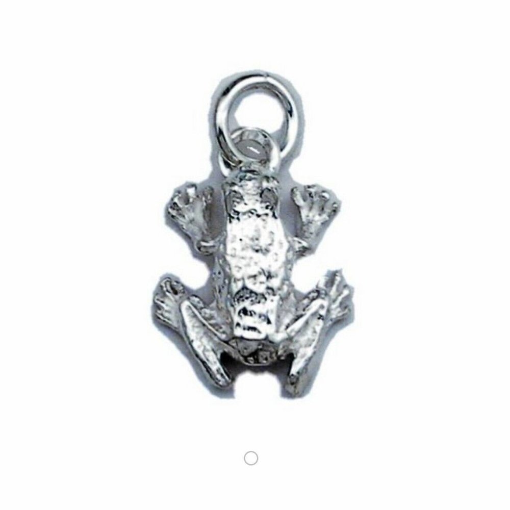 925 Sterling Silver Tiny Frog Charm